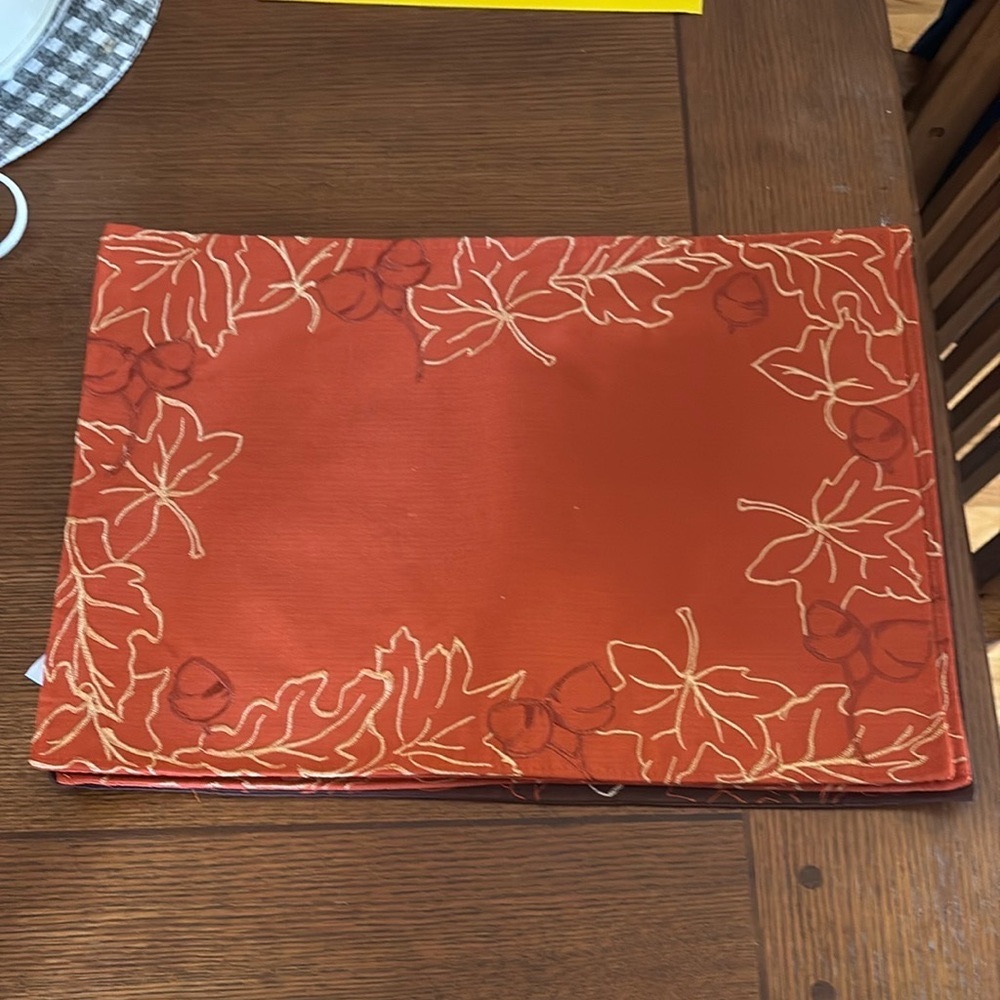 Better Homes and Garden Fall leaf
acorn embroidered placemats